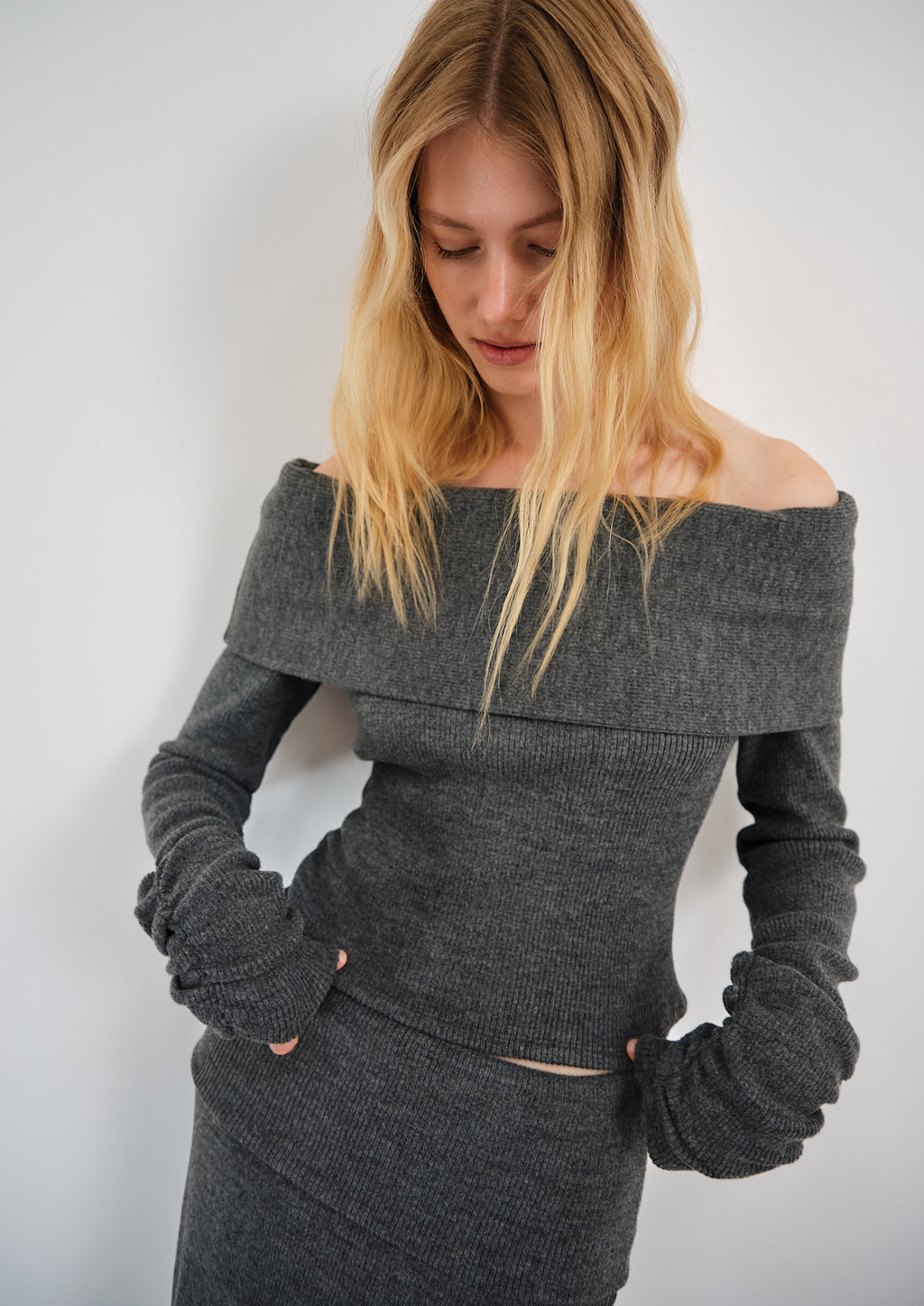 Caricia Top - Grey