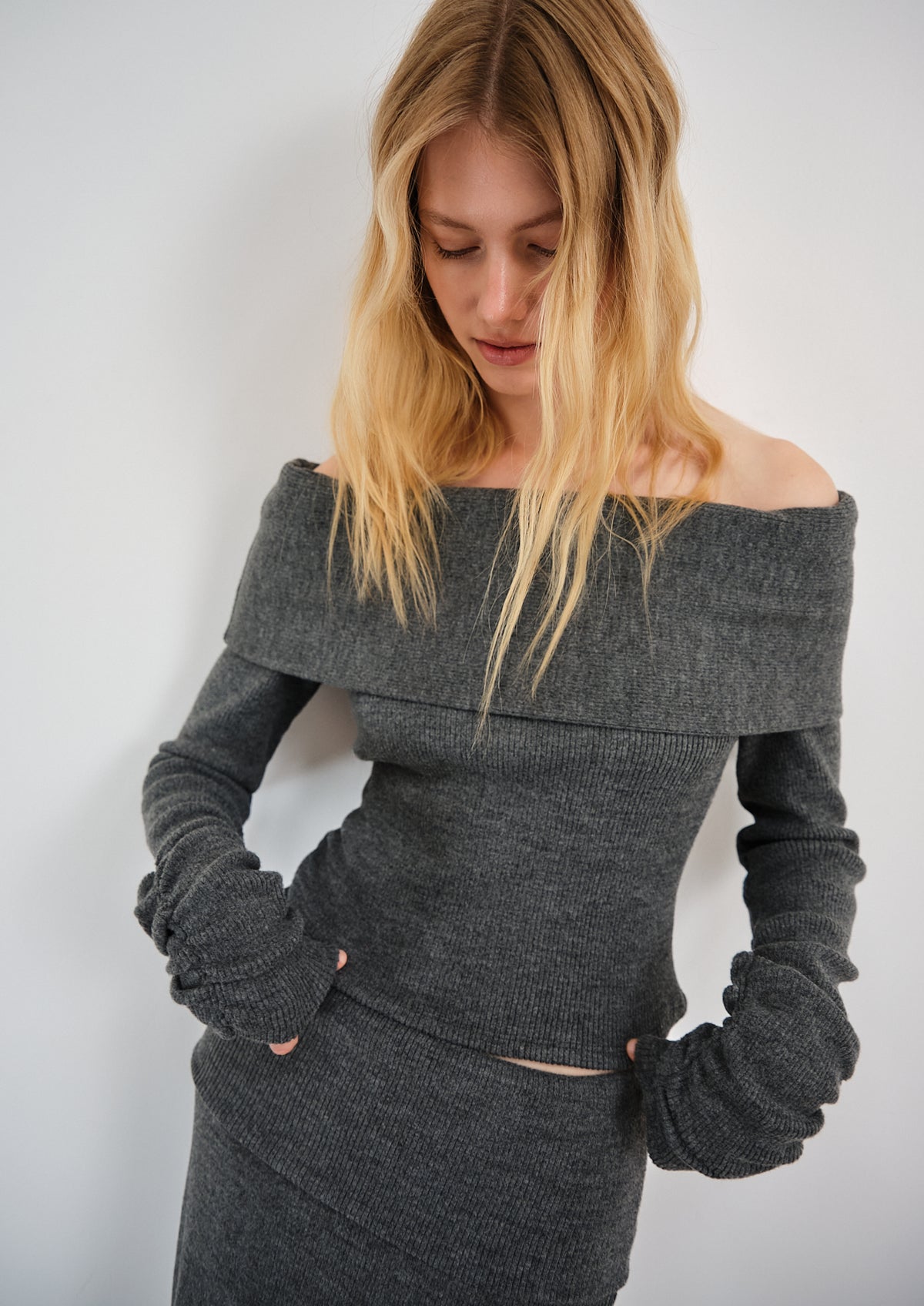Caricia Top - Grey