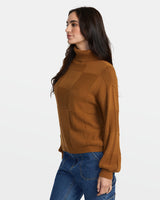 Vineyard Turtleneck Jumper - Workwear Brown