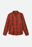 Bowery Long Sleeve Flannel - Barn Red/Bison