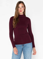 Bamboo Mock Neck Long Sleeve Top