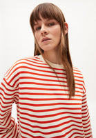 Frankaa Stripe Sweatshirt - Emergency Red/Undyed