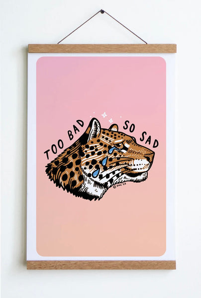 Too Bad (Leopard) Print - Pink To Peach