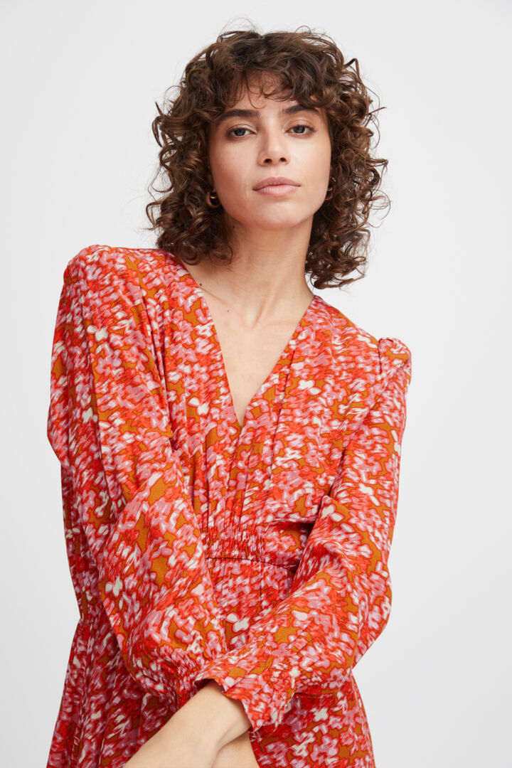 Tusnelda Dress- Orange Flower
