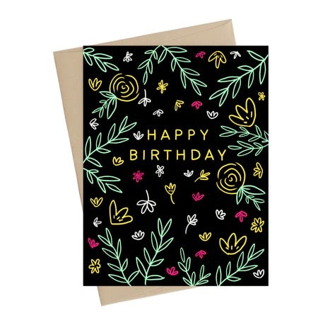 Birthday Neon Card