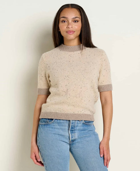 Wilde Short Sleeve Sweater - Almond