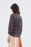 Nightflowers Print Long Sleeve Top