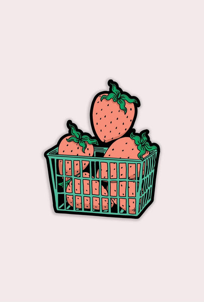 Berry Basket Vinyl Sticker