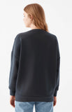 Oversized Crew Neck Sweatshirt - Black
