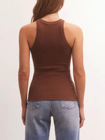Lily Rib Tank - Dark Rosewood