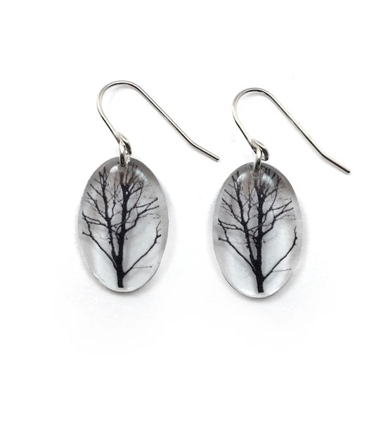Small Oval Tree Earring