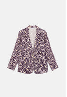 Retro Geometric Pattern Blazer