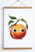 Googly Peach Print