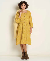 Manzana Tiered Long Sleeve Dress - Pike Ditsy Print