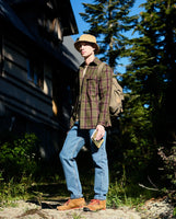 Cabin Forest Green Plaid Shirt Jacket