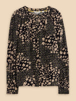 Ari Eco Vero Top - Black Print