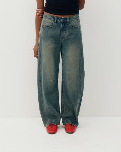 Jacqueline Barrel Leg Jeans - Mineral Stone