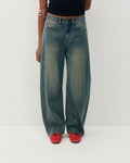 Jacqueline Barrel Leg Jeans - Mineral Stone