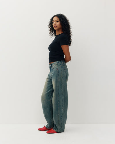 Jacqueline Barrel Leg Jeans - Mineral Stone