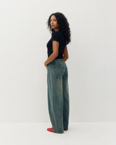 Jacqueline Barrel Leg Jeans - Mineral Stone