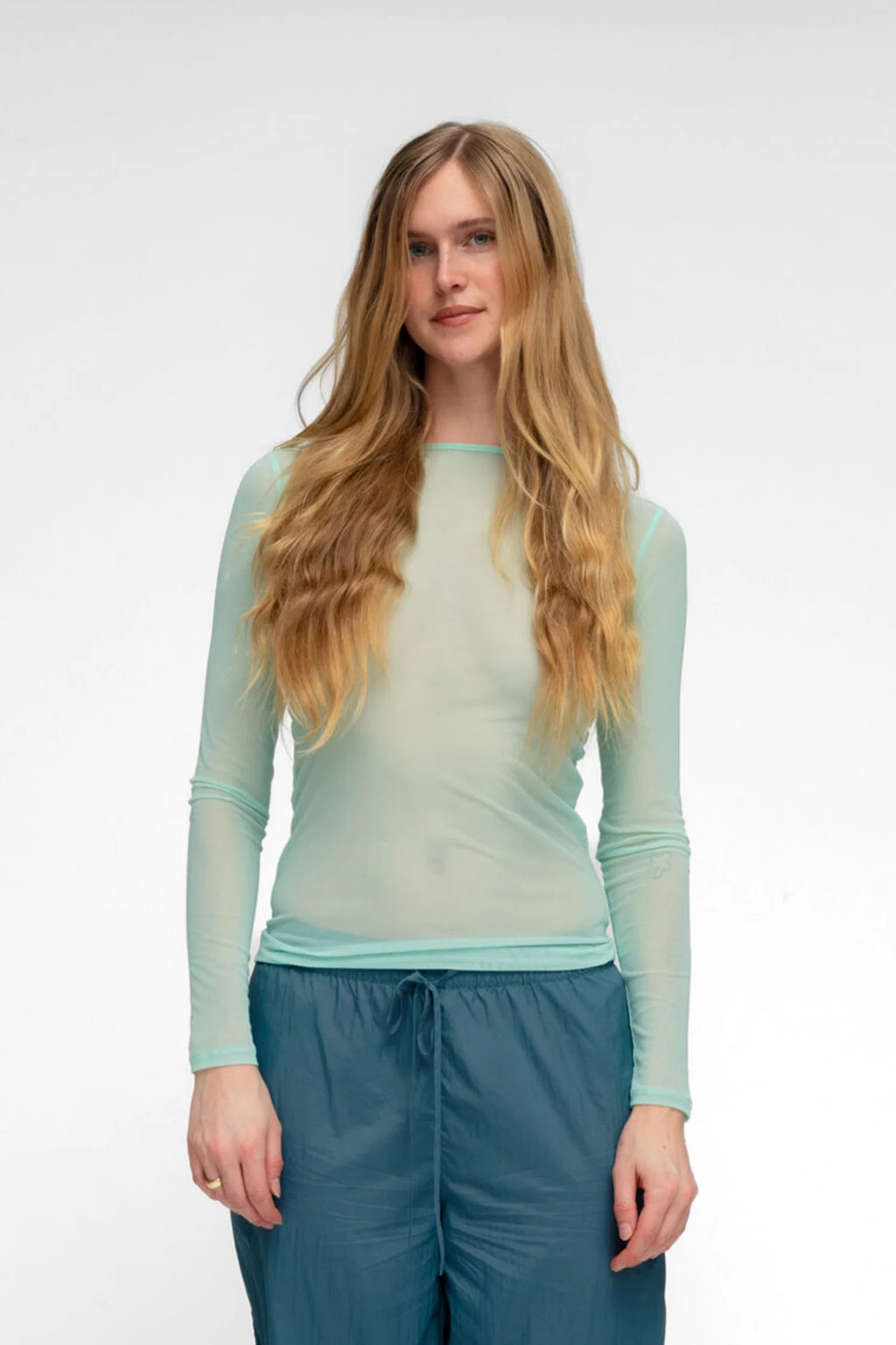 Boatneck Long Sleeve Top - Mint