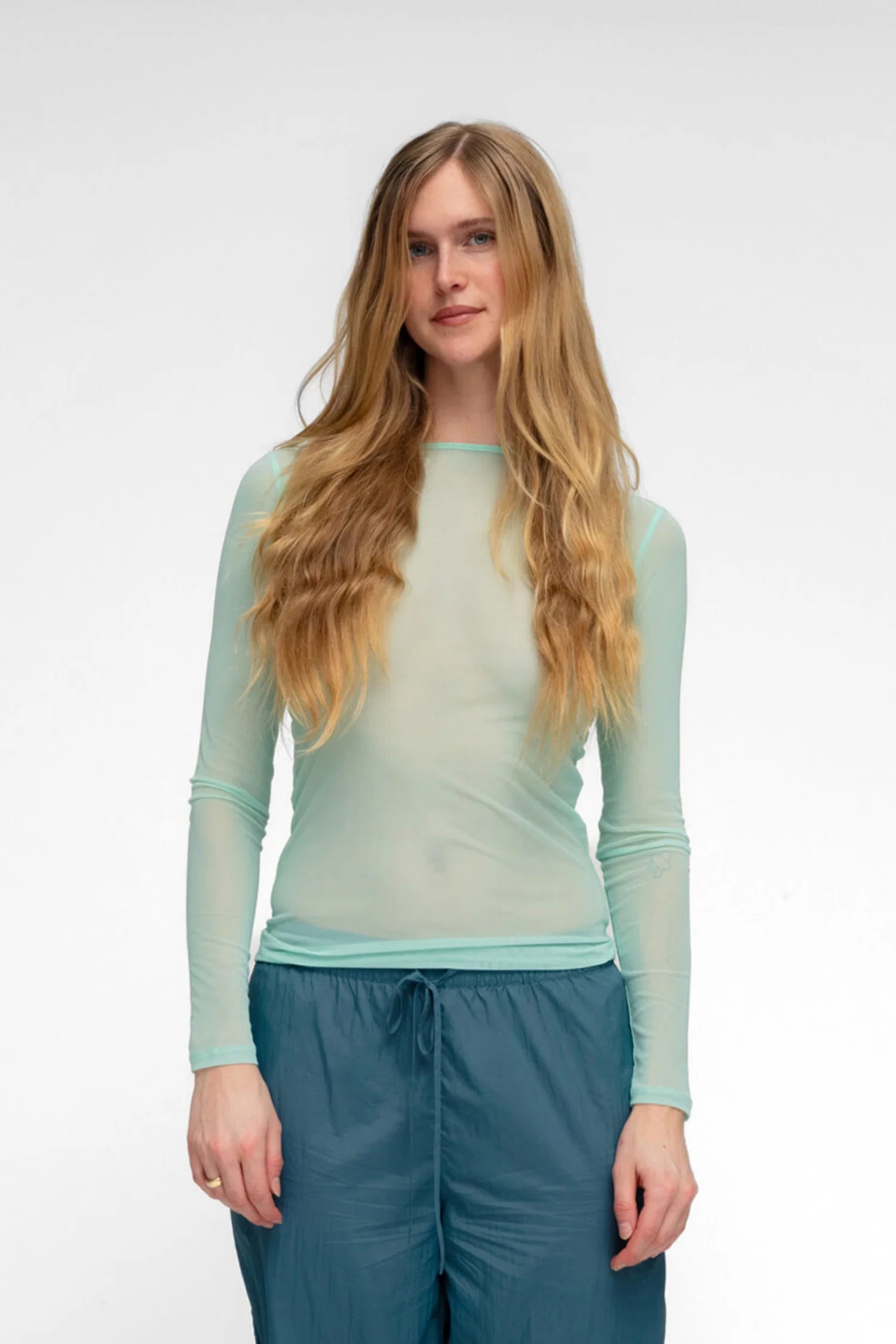 Boatneck Long Sleeve Top - Mint