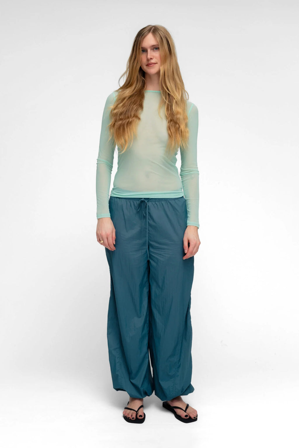 Boatneck Long Sleeve Top - Mint