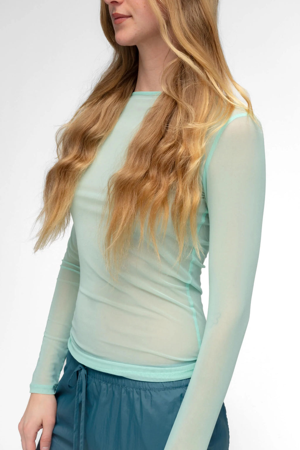 Boatneck Long Sleeve Top - Mint