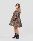 Floral Gallery Boho Puff Sleeve Dress