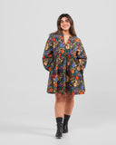 Floral Gallery Boho Puff Sleeve Dress