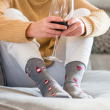Red Wine & Grapes Mismatched Socks