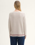 Knit Herringbone Pullover - Taupe