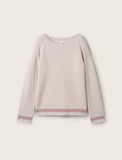 Knit Herringbone Pullover - Taupe