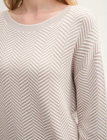 Knit Herringbone Pullover - Taupe
