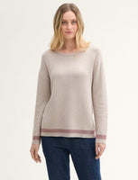 Knit Herringbone Pullover - Taupe