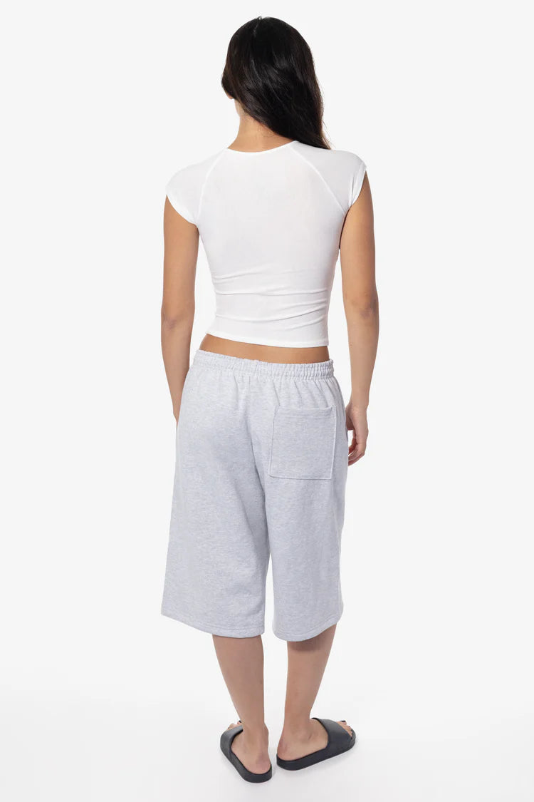 Heavy Fleece Extra Wide Sweat Shorts - Ash