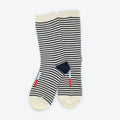 Cole Thin Stripe Crew Socks - Midnight