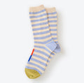 Eureka Regular Stripe Crew Socks — Fog