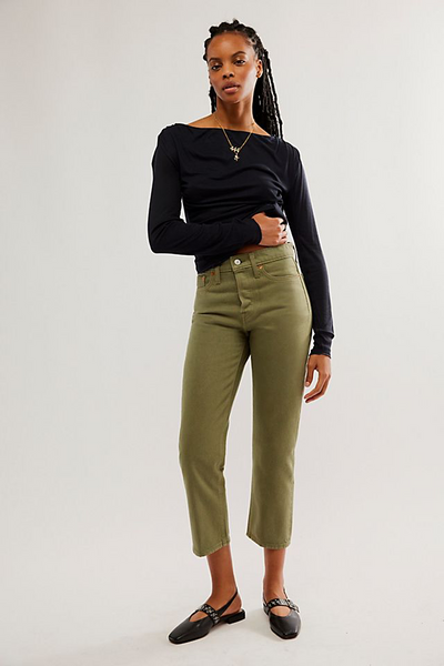 Wedgie Straight Steeped Lichen Green Purr Clothing Calgary