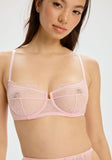 Iris Unlined Balconette Bra - Pink Petal