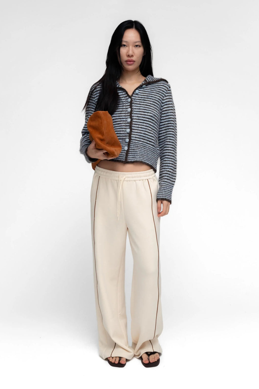 Ho-Sook Knit Cardigan - Blue Stripe