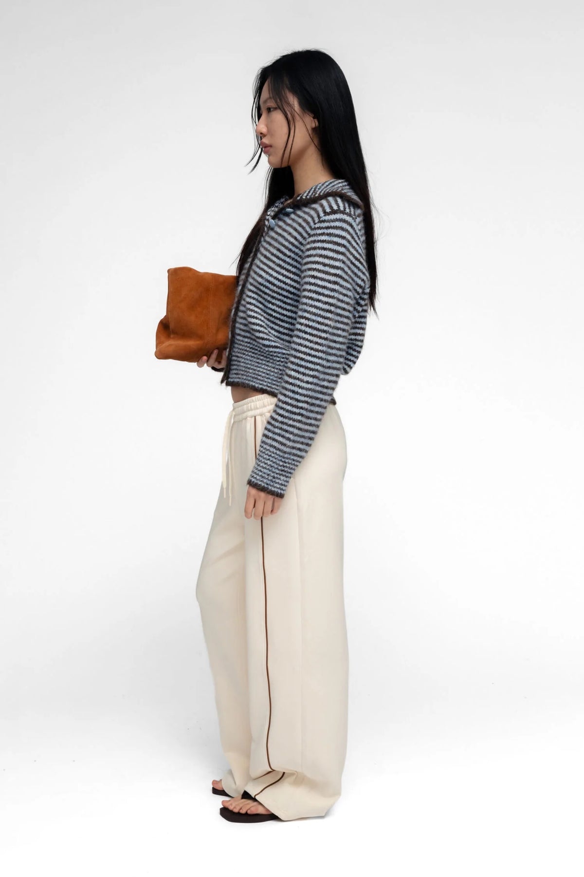 Ho-Sook Knit Cardigan - Blue Stripe