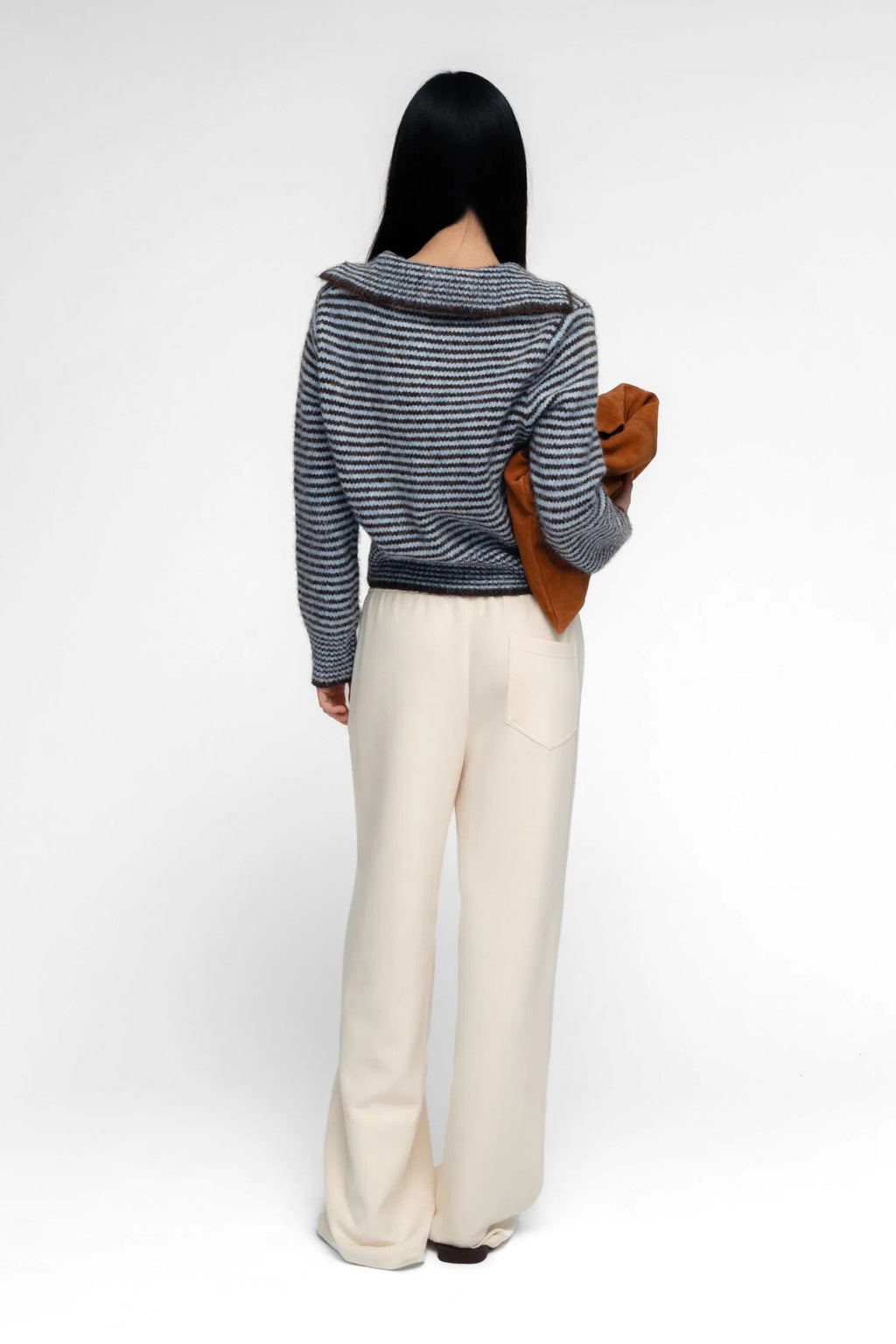 Ho-Sook Knit Cardigan - Blue Stripe