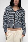 Ho-Sook Knit Cardigan - Blue Stripe