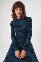 Lano GOTS Dress - Blue & Black