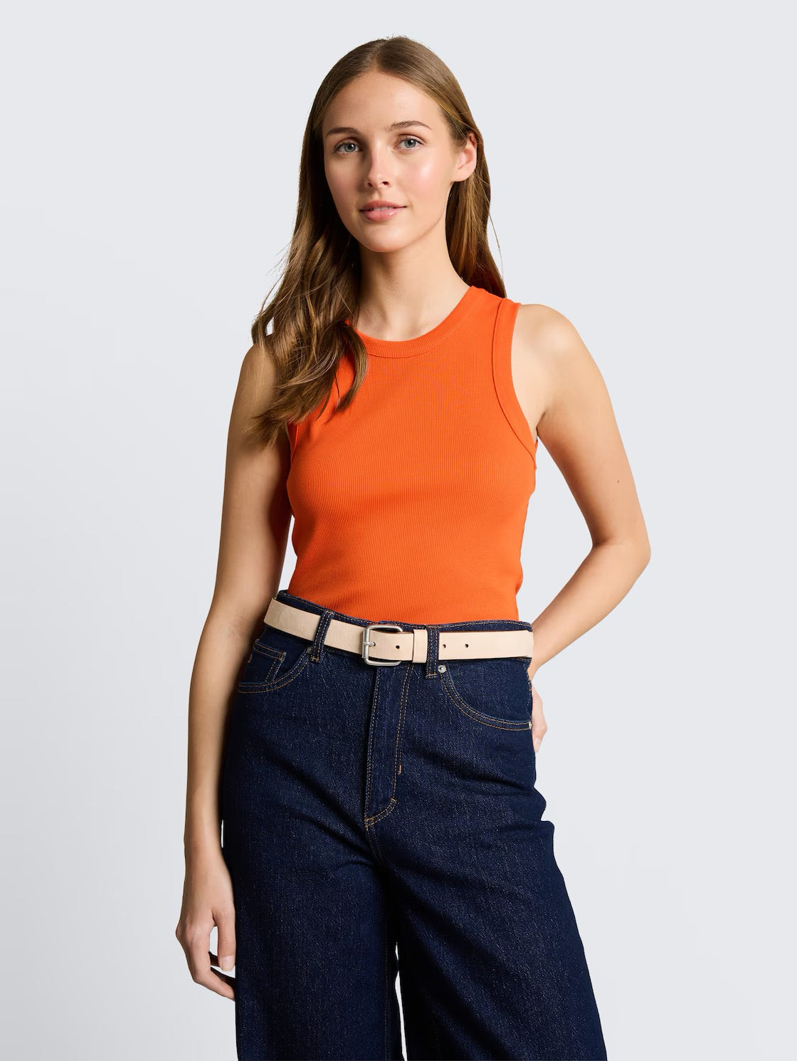 Racerback Rib Tank - Fiery Red