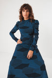 Lano GOTS Dress - Blue & Black