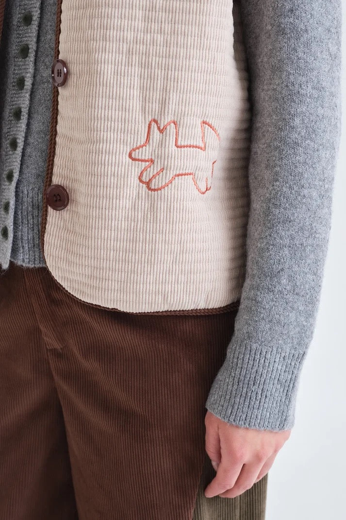Off White Corduroy Vest