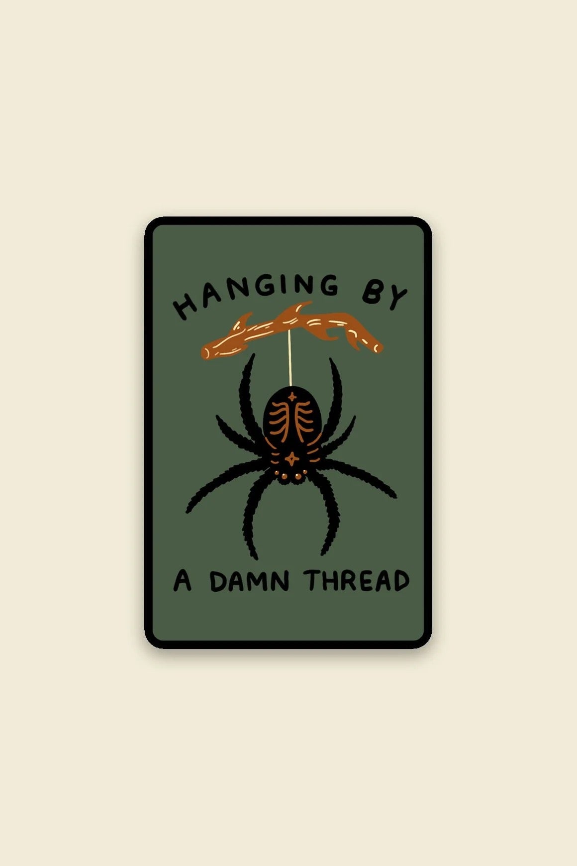 Hanging By A Thread Sticker