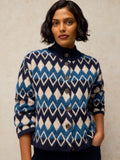 Margot Fairisle Cardigan - Navy Multi